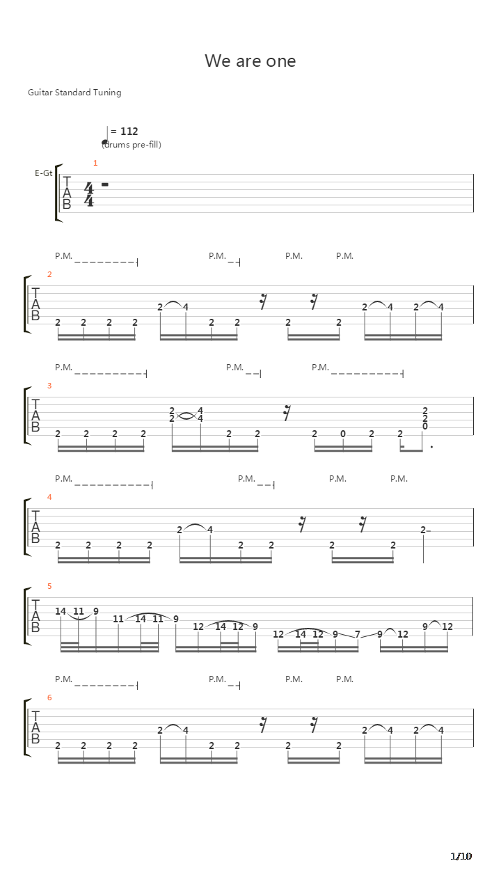 We Are One吉他谱