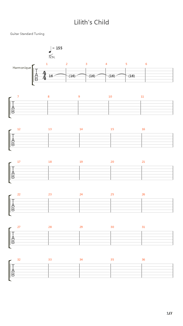 Liliths Child吉他谱