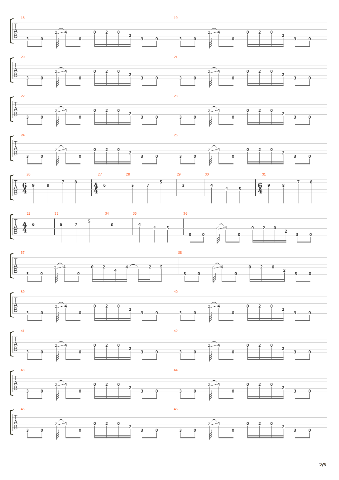 Gunman吉他谱