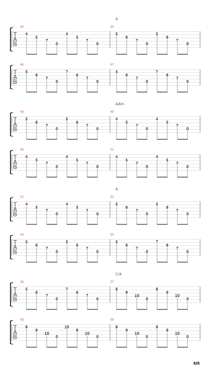 Warsaw吉他谱