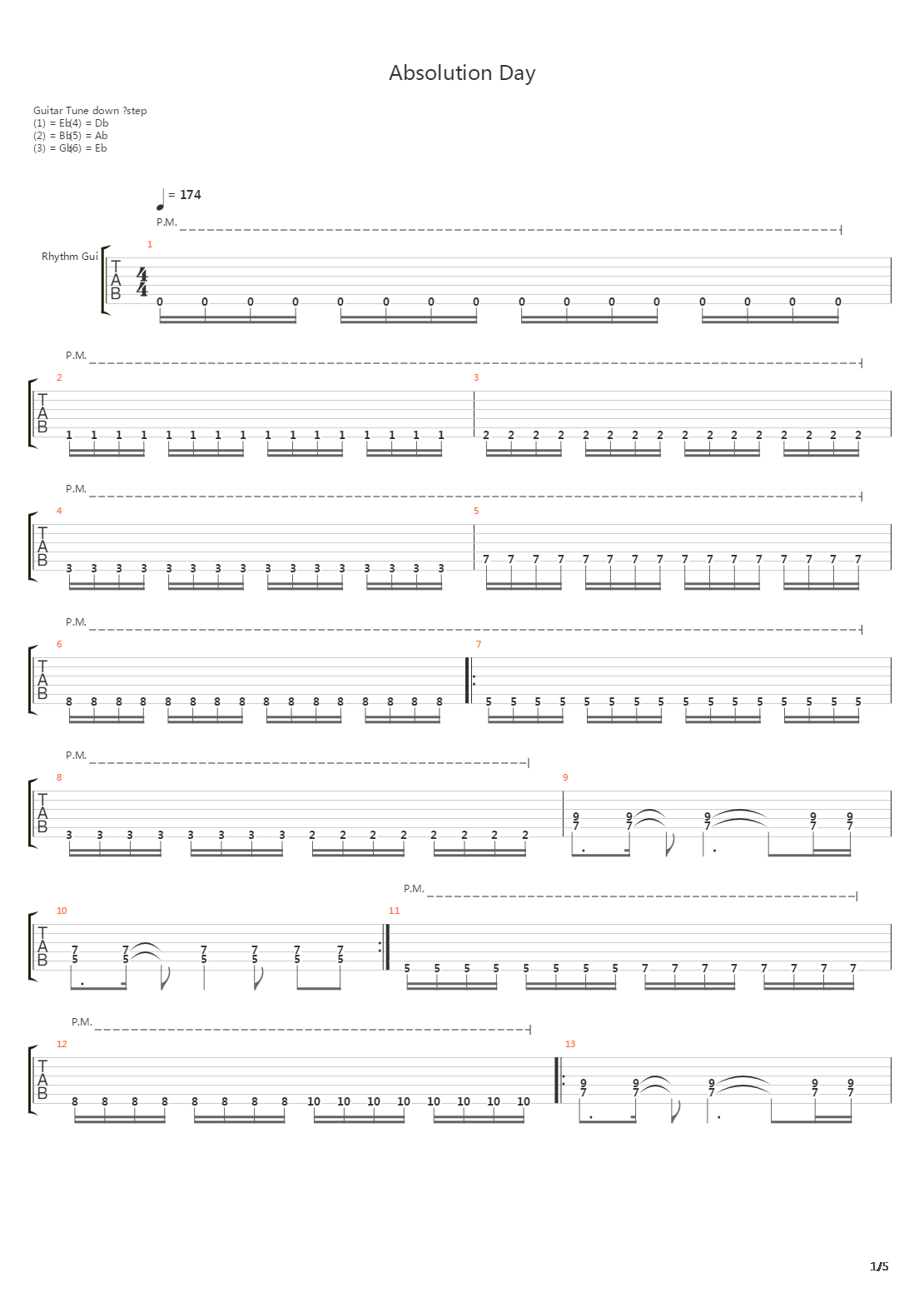 Absolution Day吉他谱
