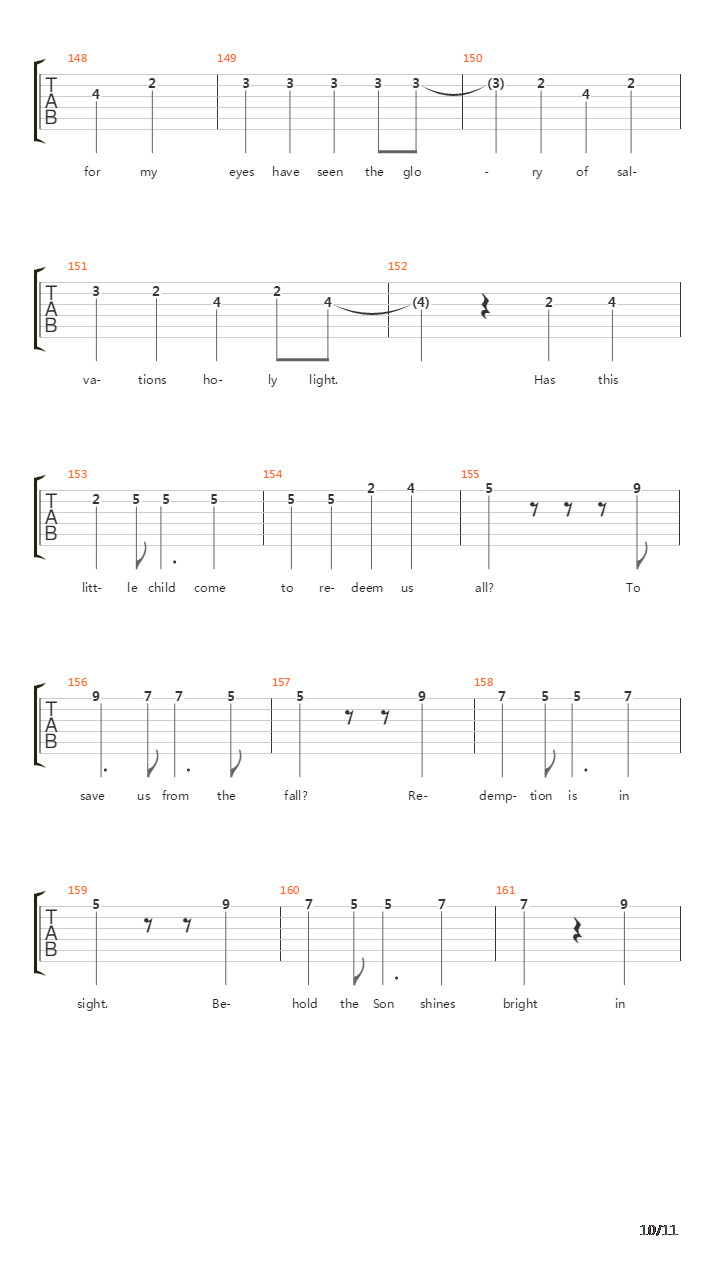 Bethlehem吉他谱