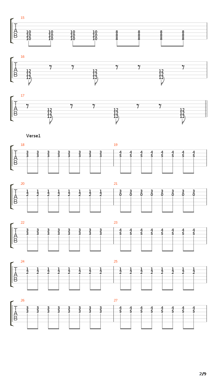 Deadly Game吉他谱