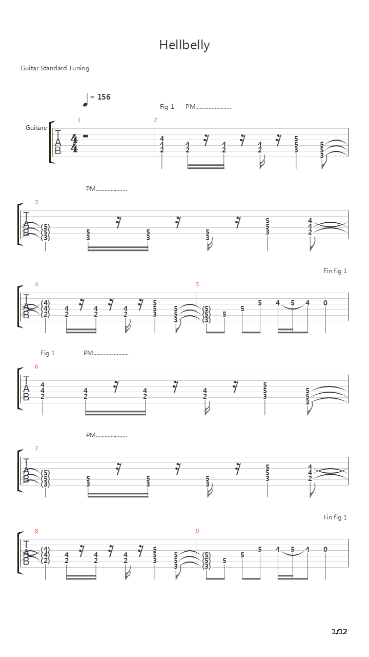 Hellbelly吉他谱