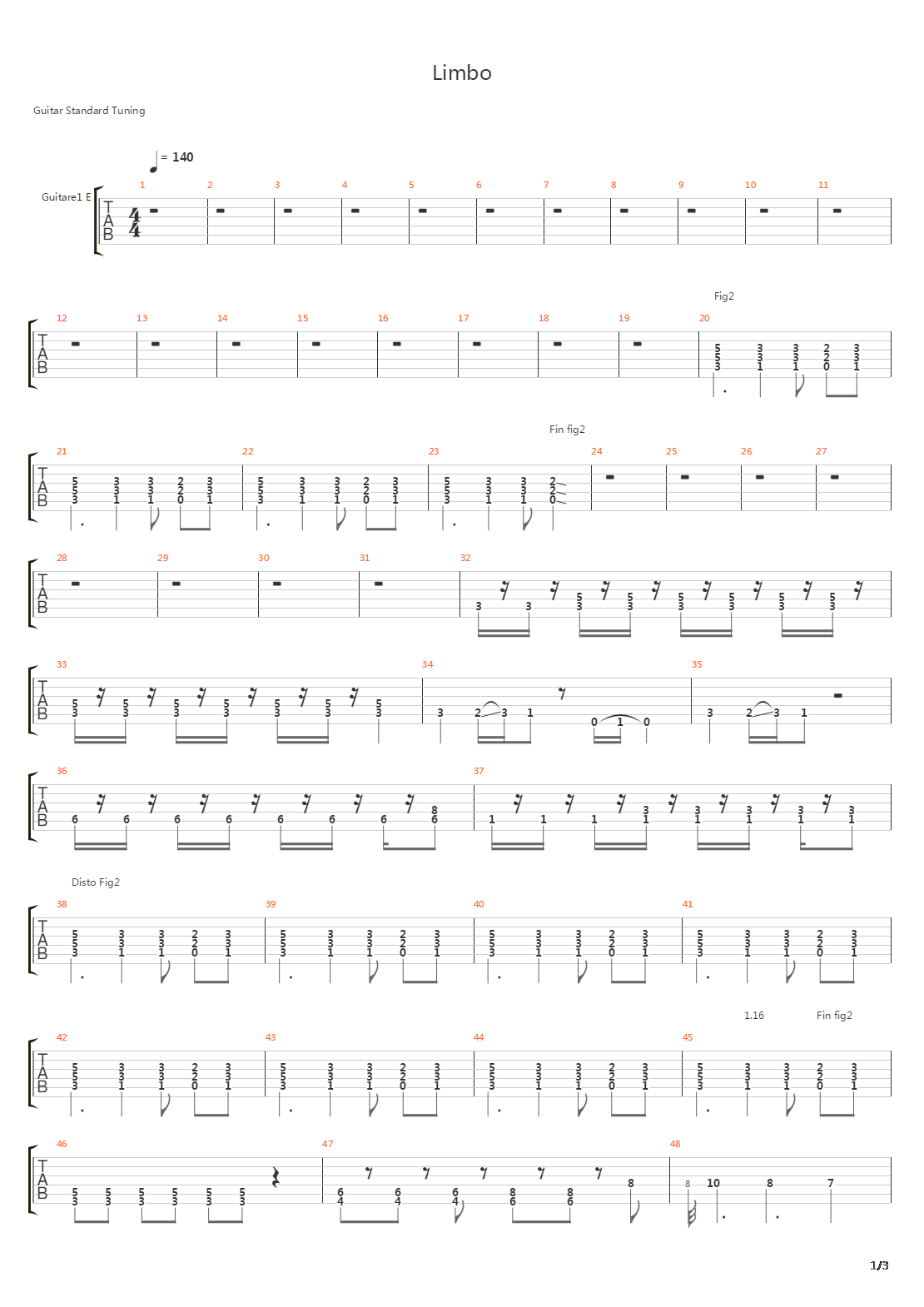Limbo吉他谱
