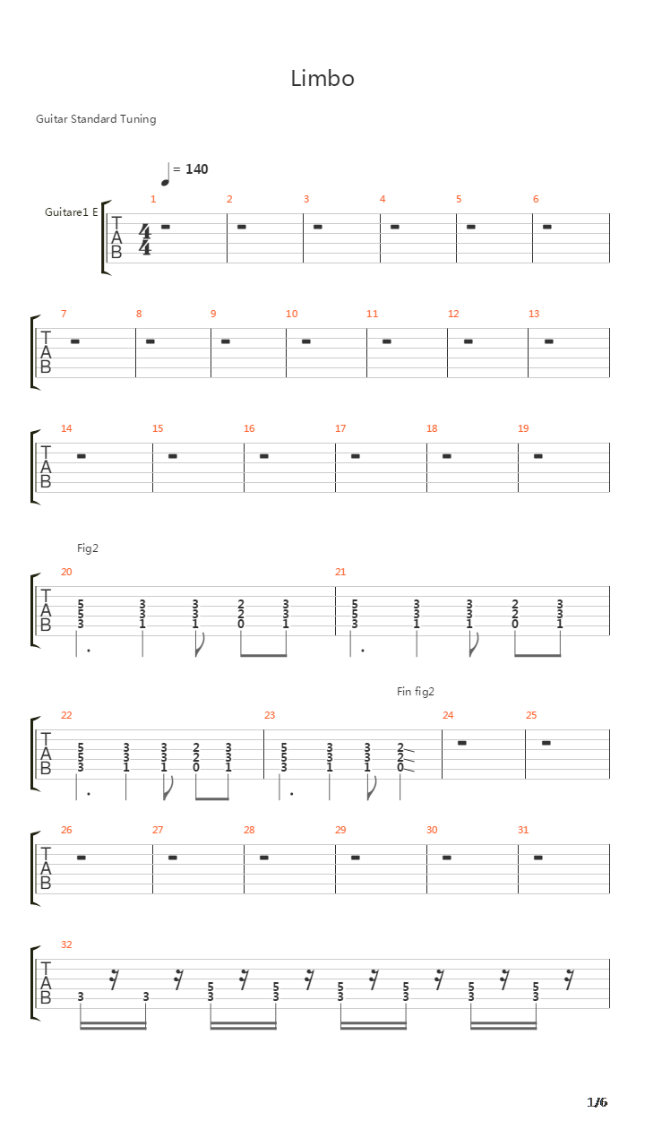 Limbo吉他谱