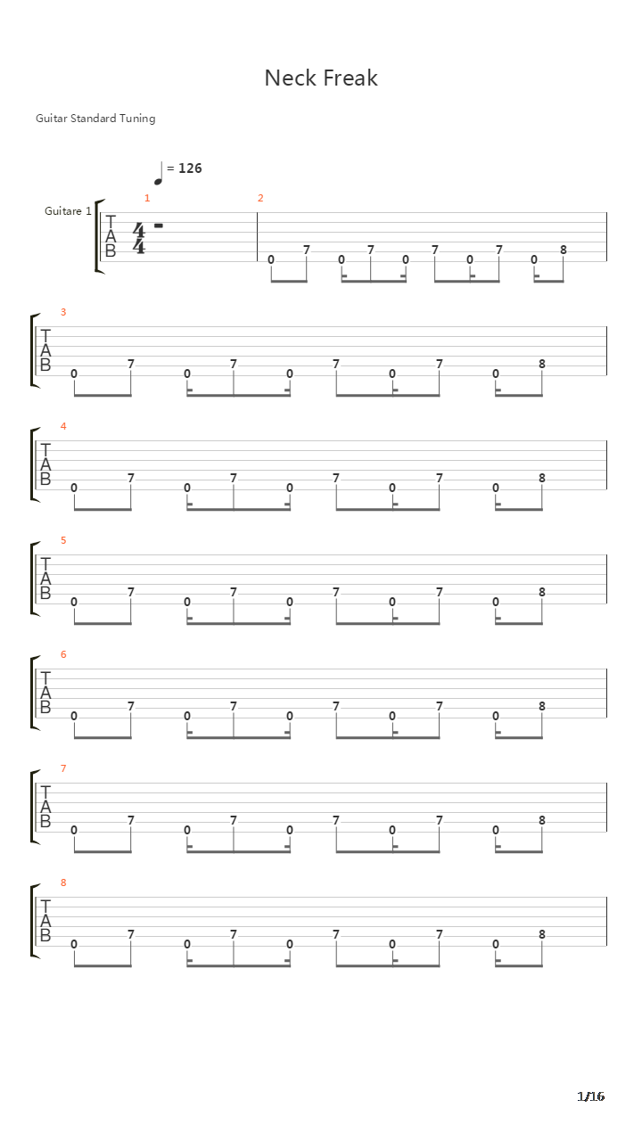 Neck Freak吉他谱