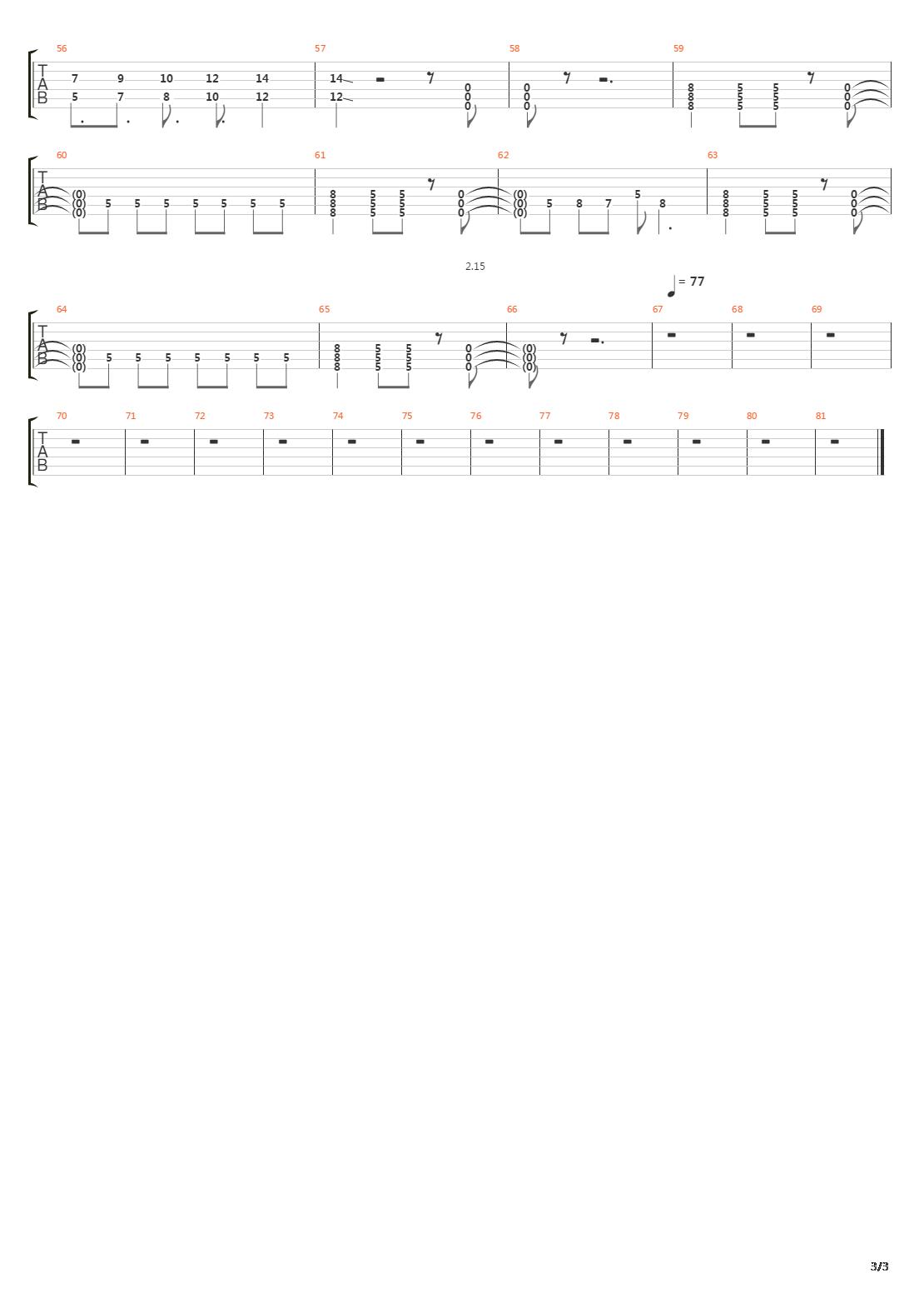 rust吉他谱