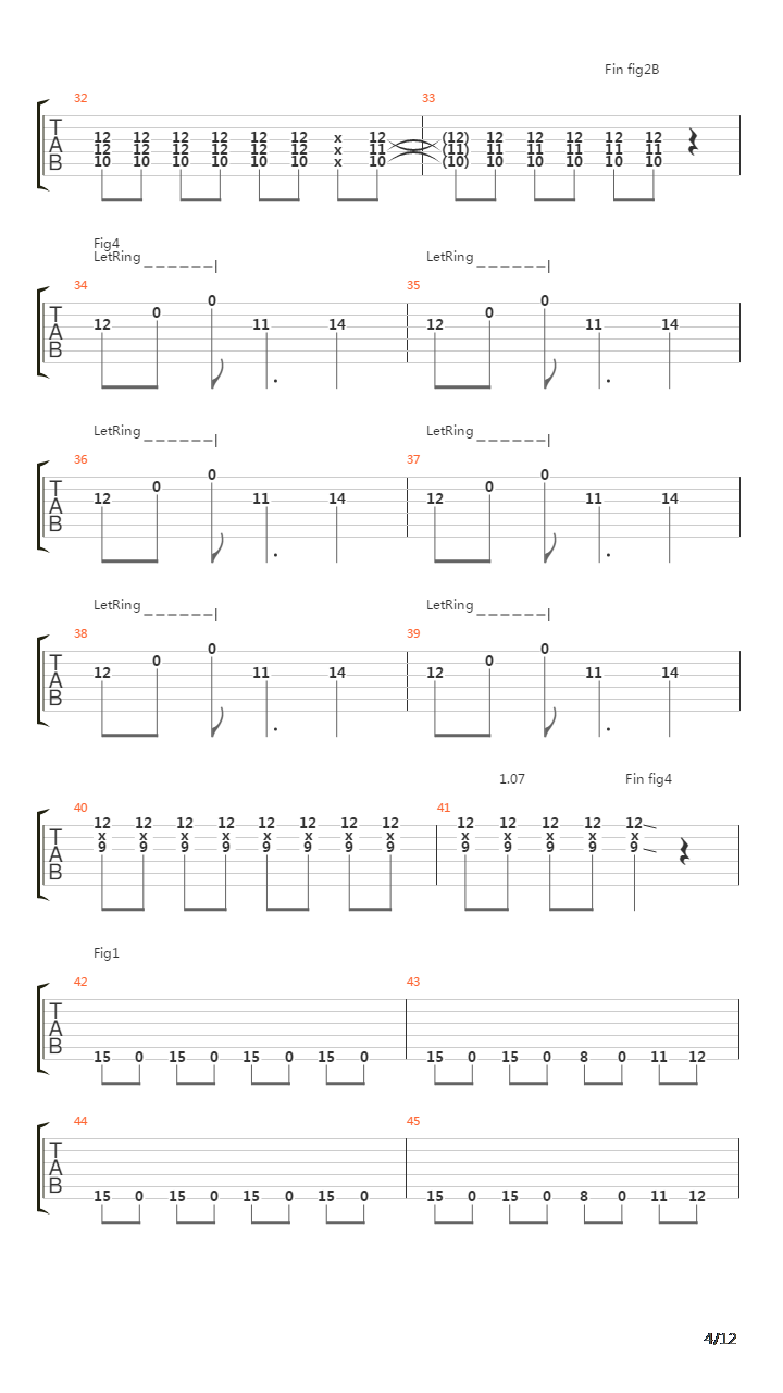 Sprung吉他谱
