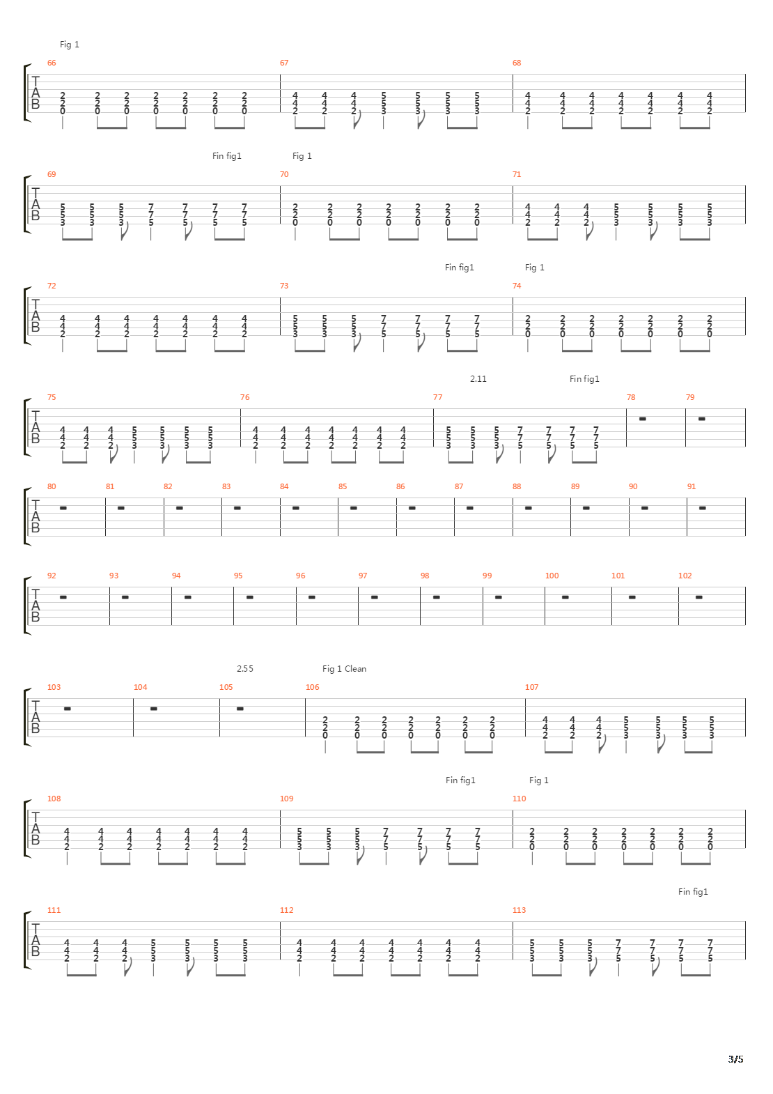 Tramline吉他谱