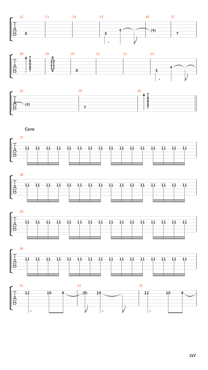 Alza La Voz吉他谱