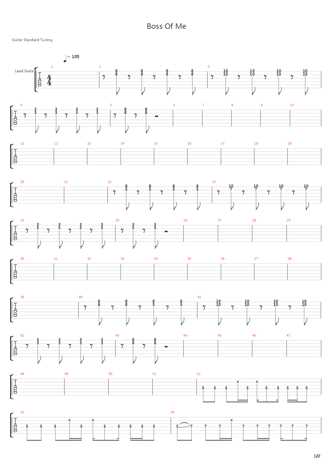 Boss Of Me吉他谱
