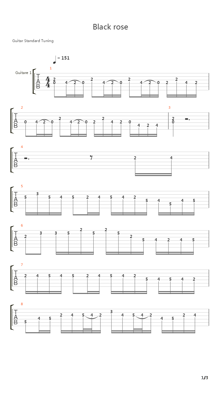 Black Rose吉他谱