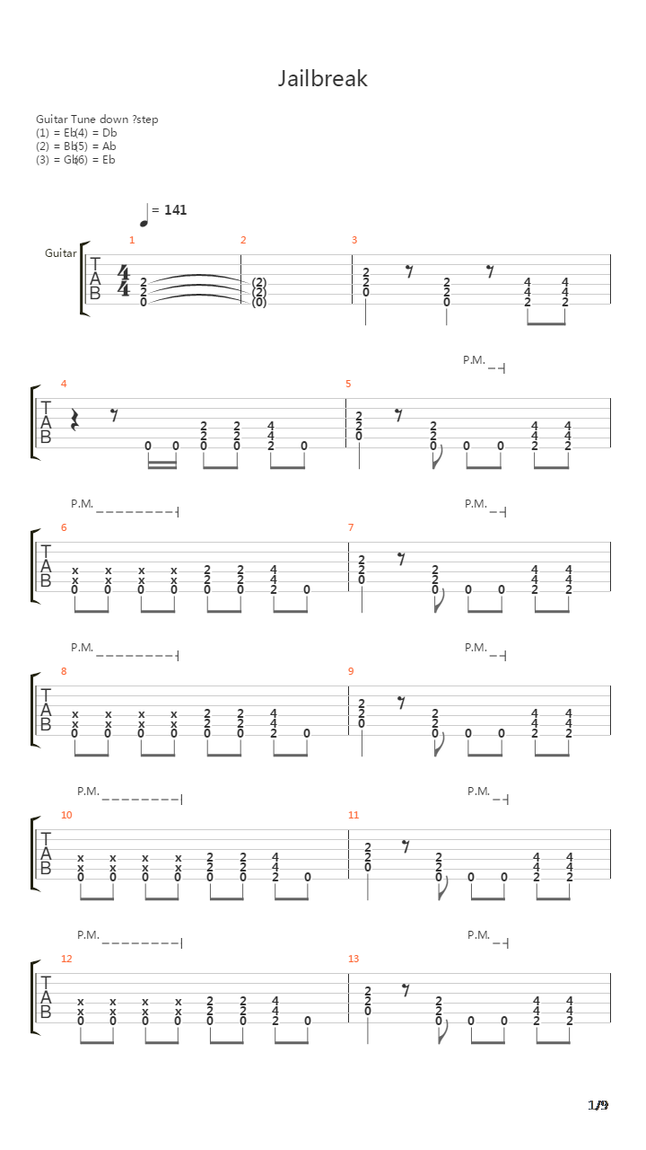 Jailbreak吉他谱
