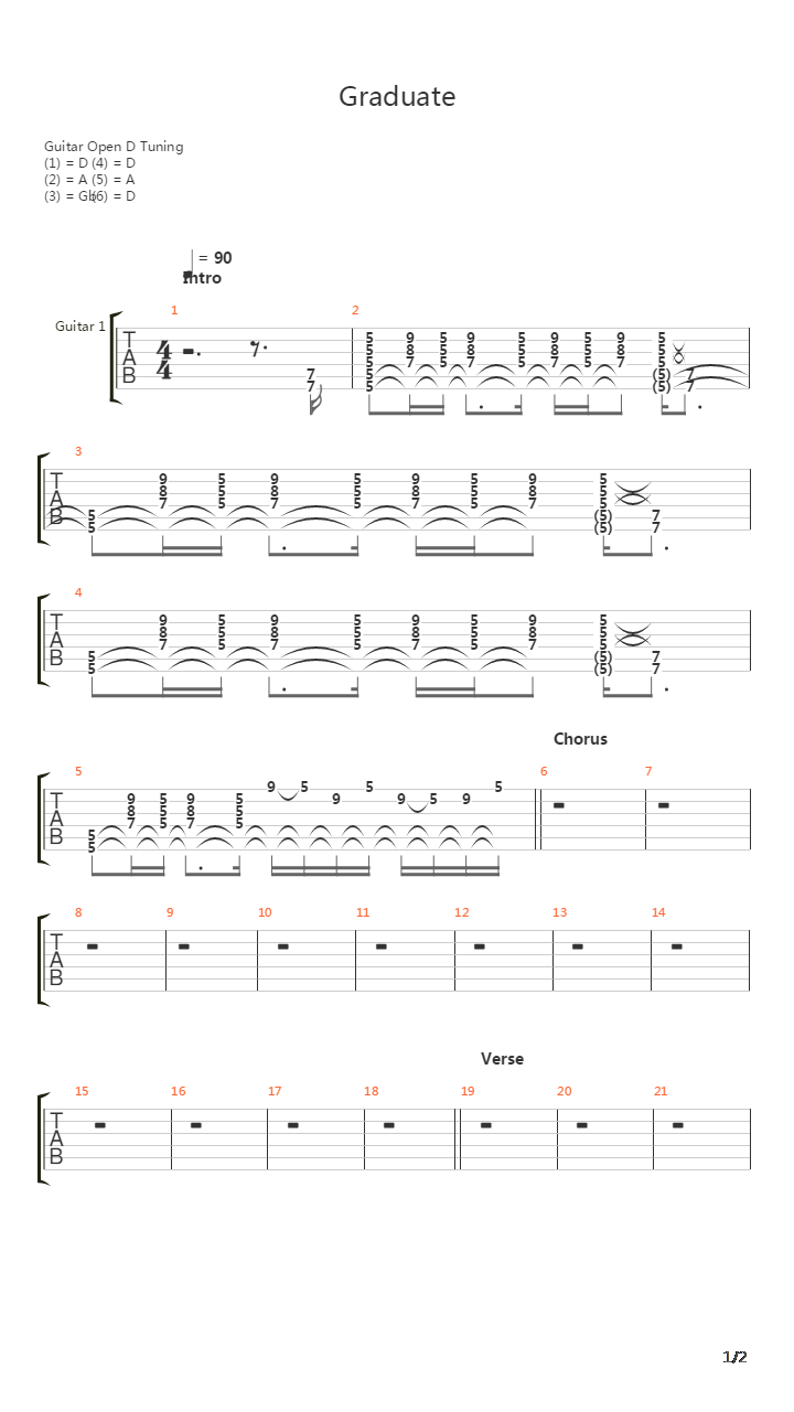 Graduate吉他谱
