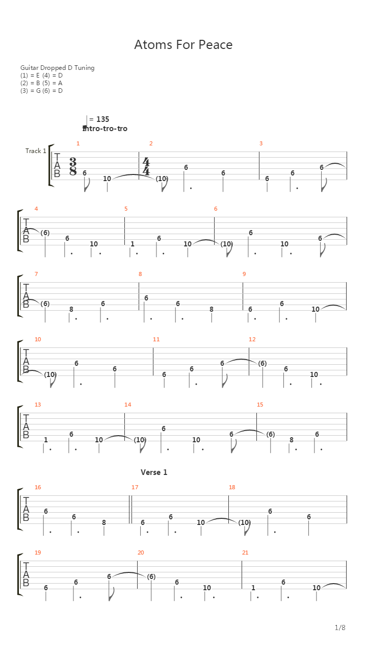Atoms For Peace吉他谱