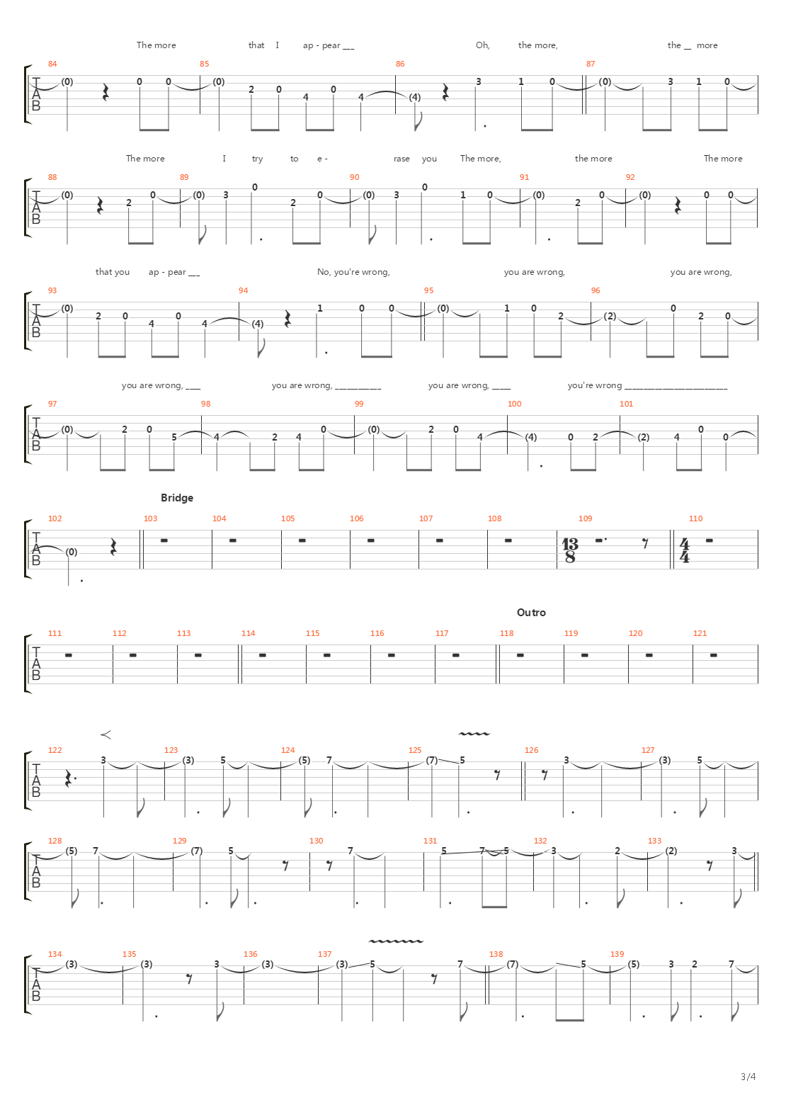 Eraser吉他谱