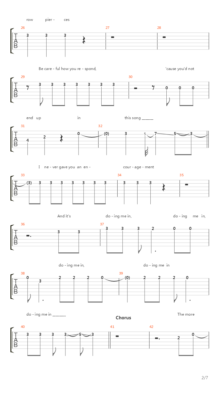 Eraser吉他谱