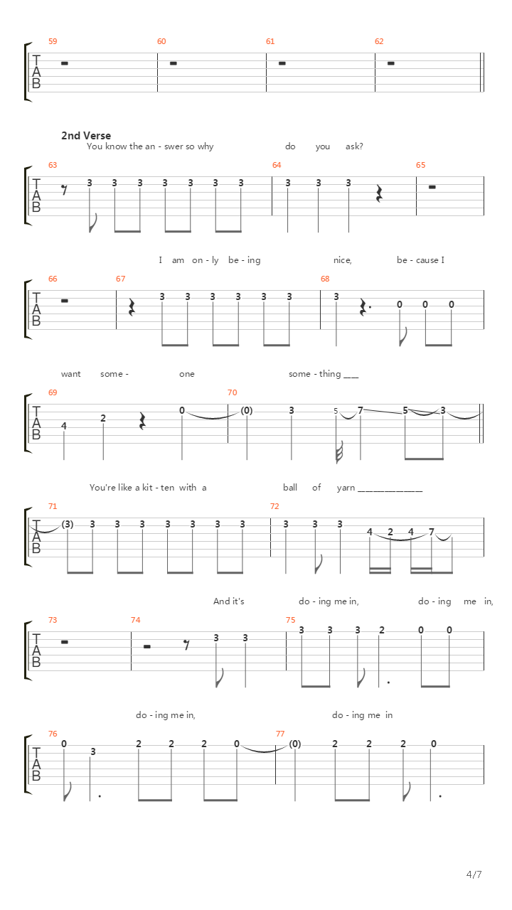 Eraser吉他谱