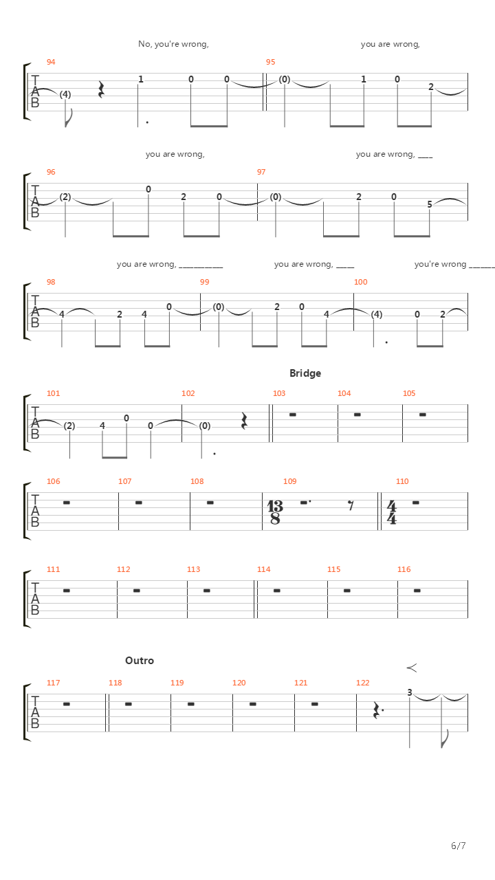 Eraser吉他谱