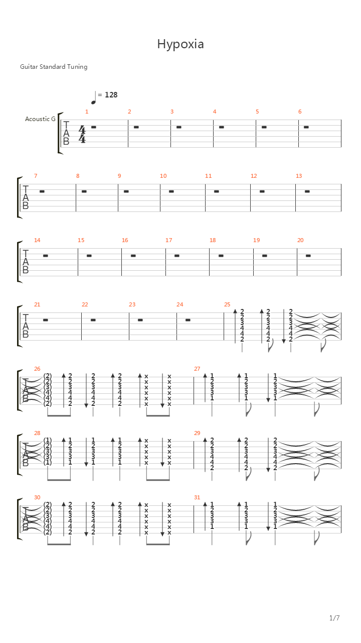 Hypoxia吉他谱