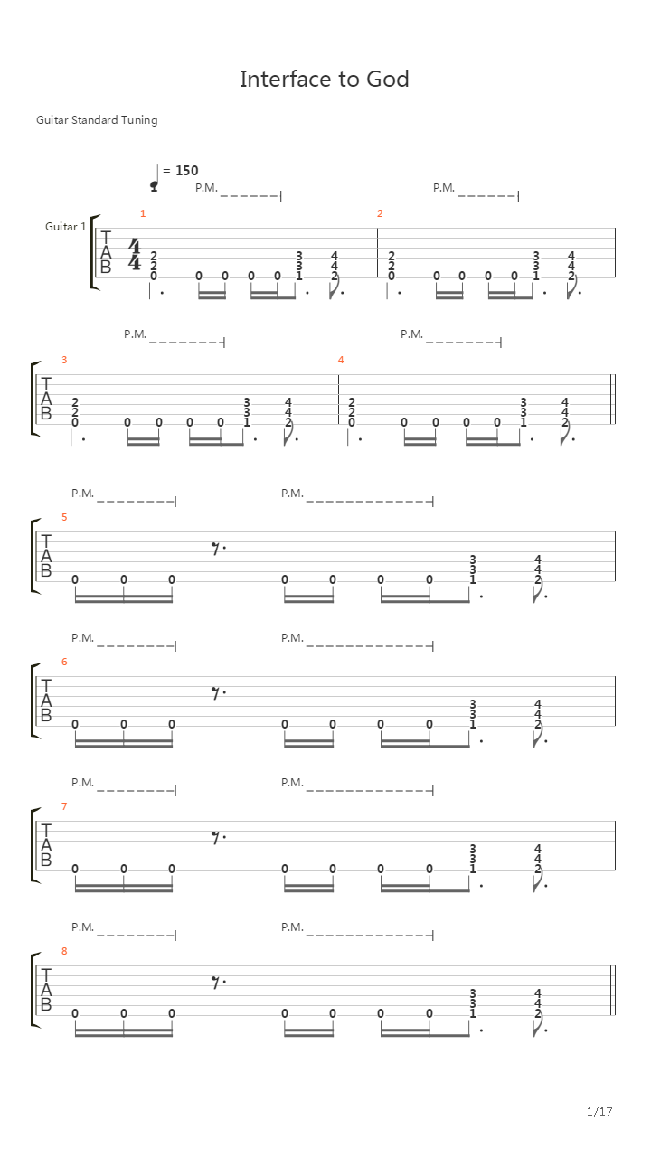 Interface To God吉他谱