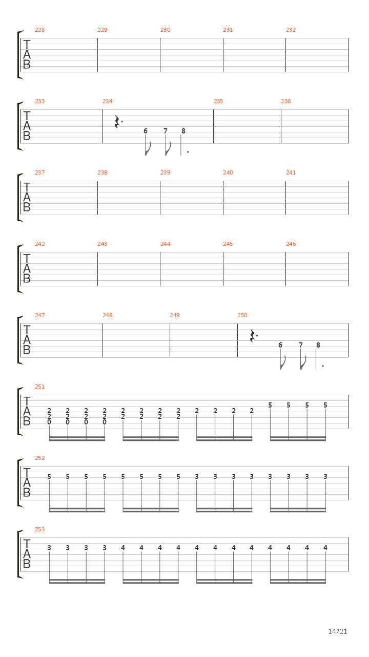 The Discipline Of The Earth吉他谱