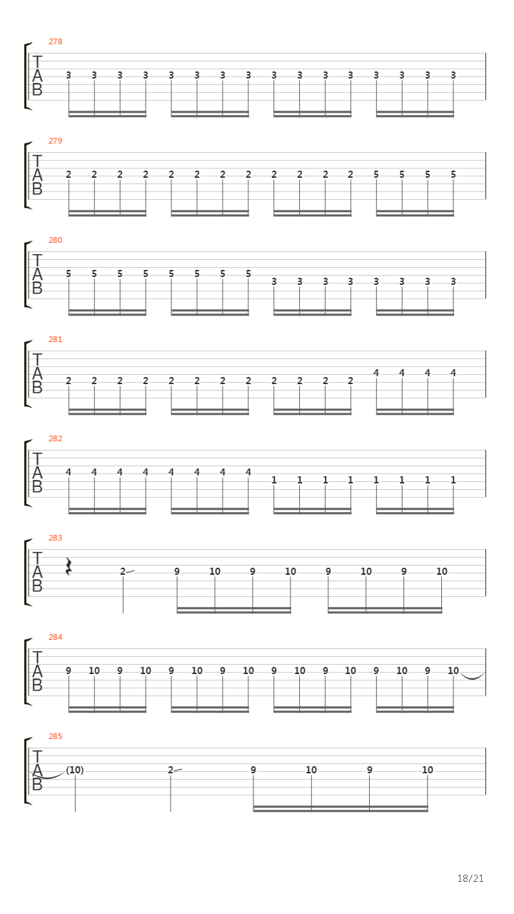 The Discipline Of The Earth吉他谱