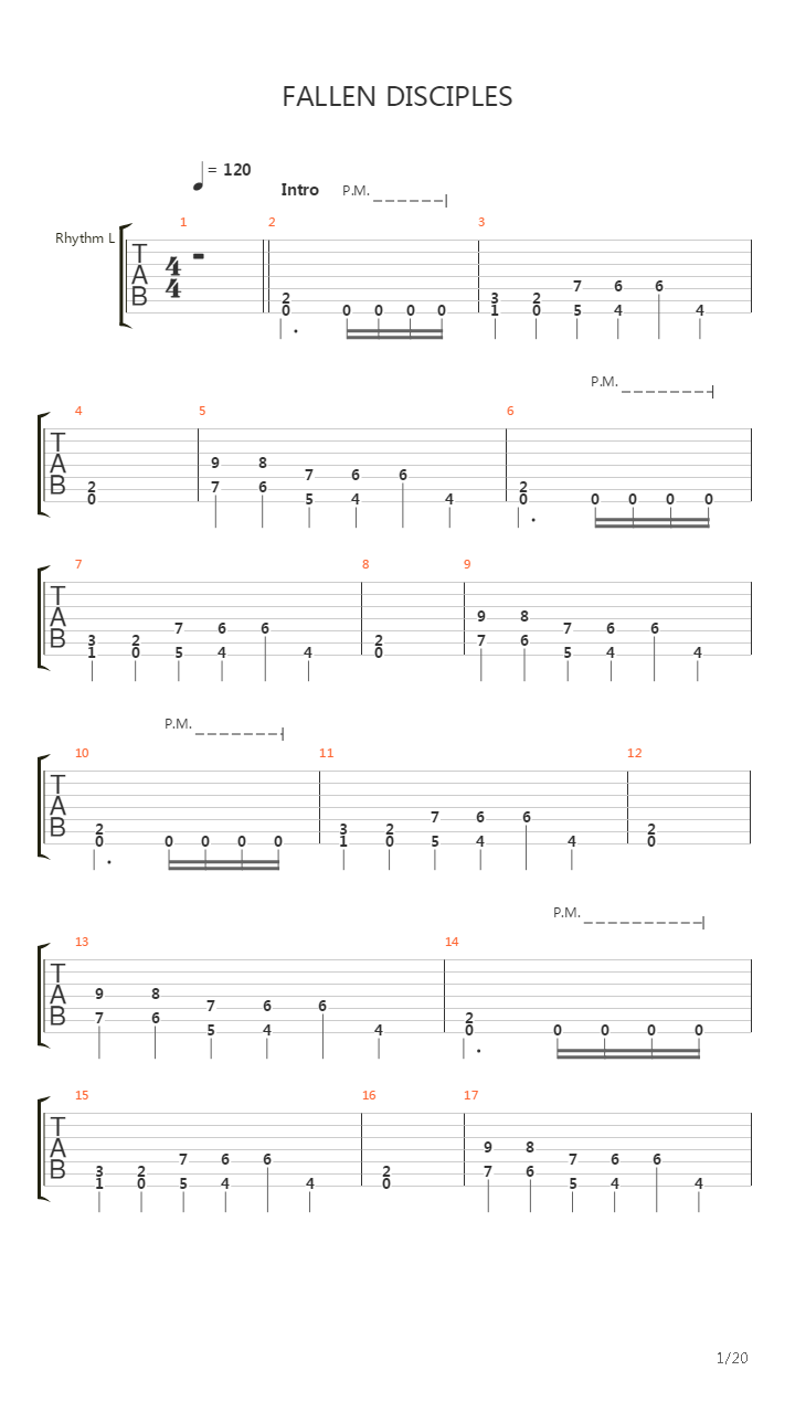 Fallen Disciples吉他谱