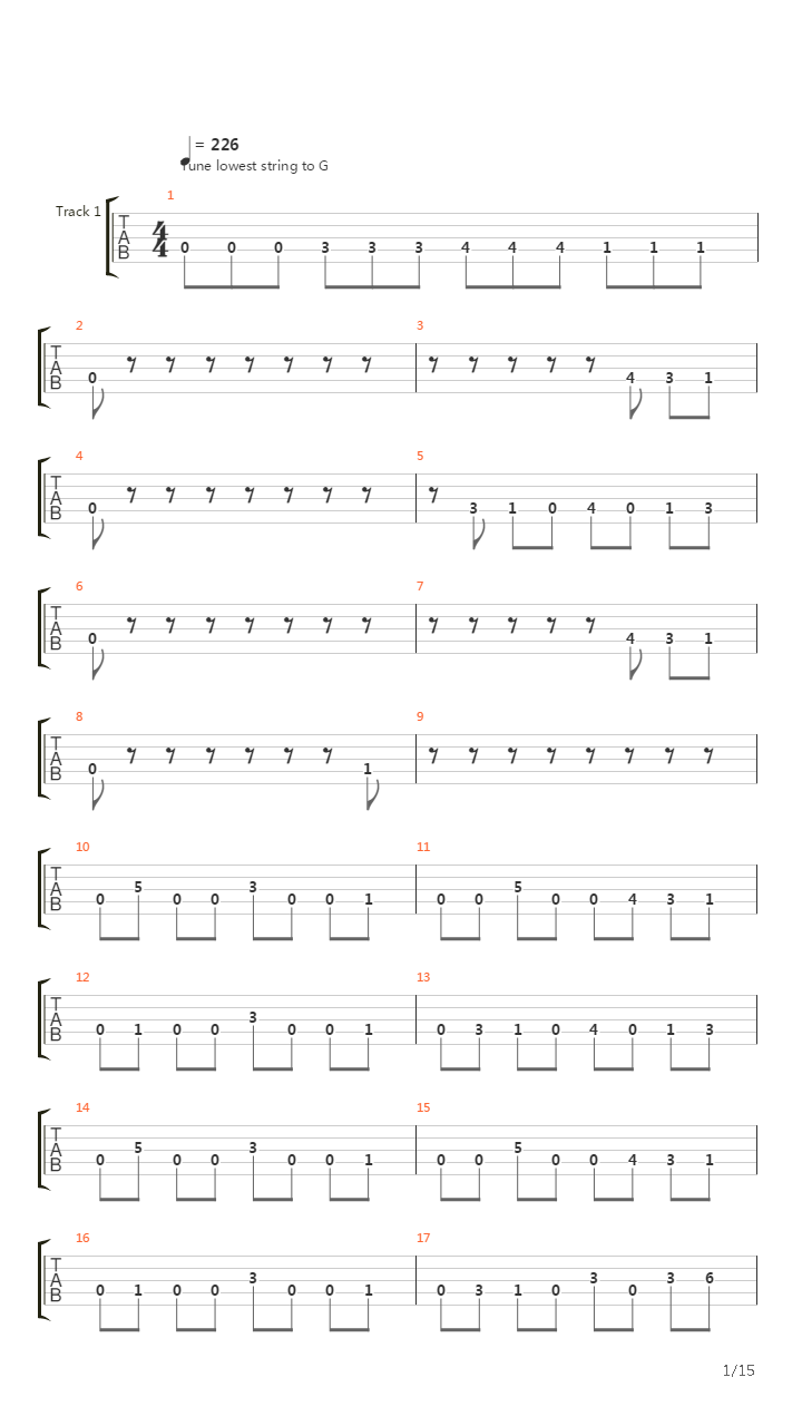 One Last Breath吉他谱