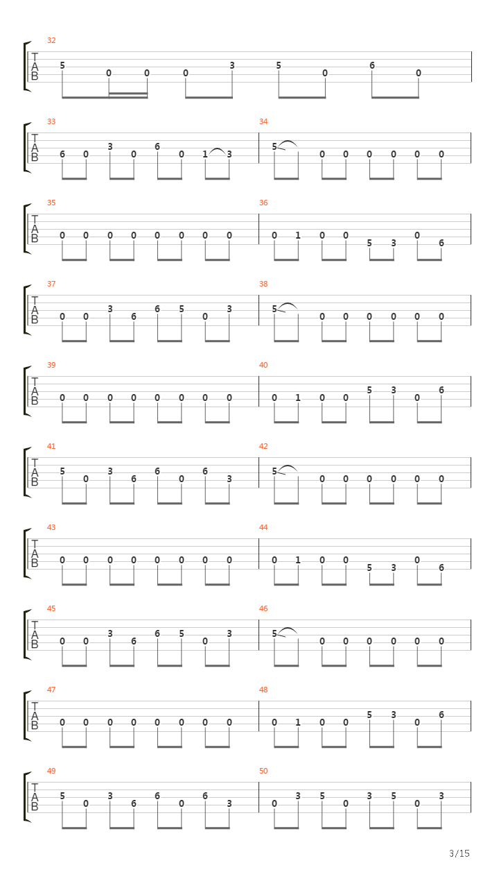 One Last Breath吉他谱