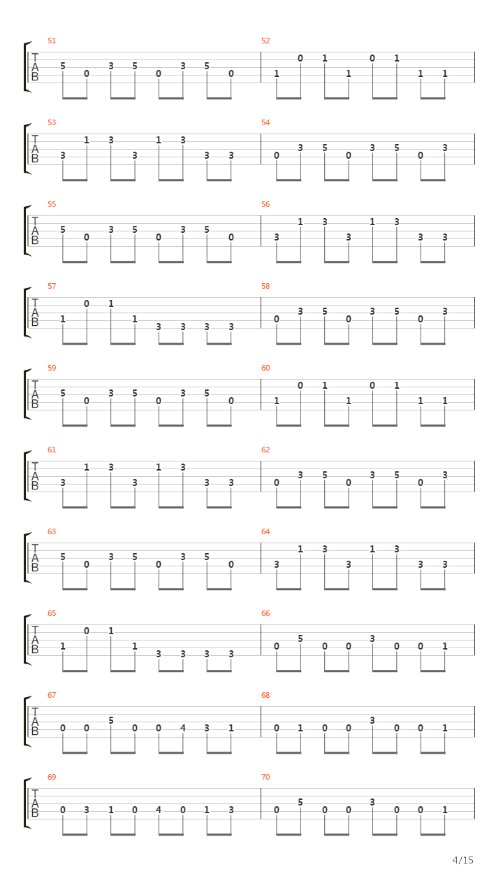 One Last Breath吉他谱