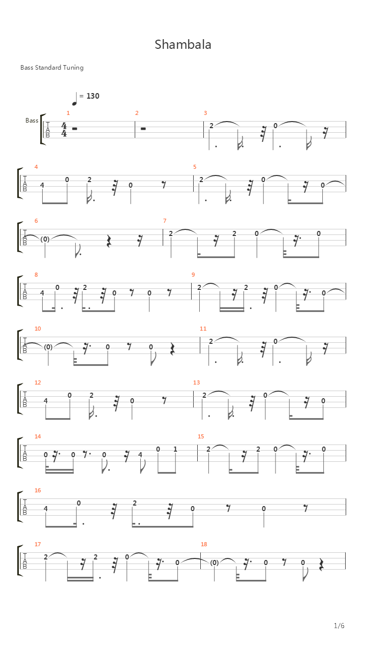 Shambala吉他谱