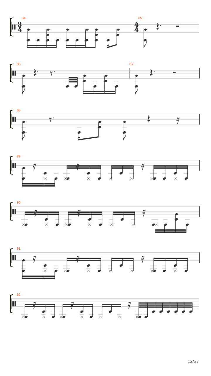 One Degree Down吉他谱