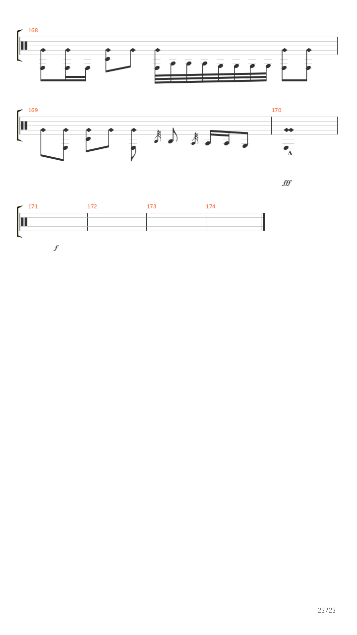 One Degree Down吉他谱