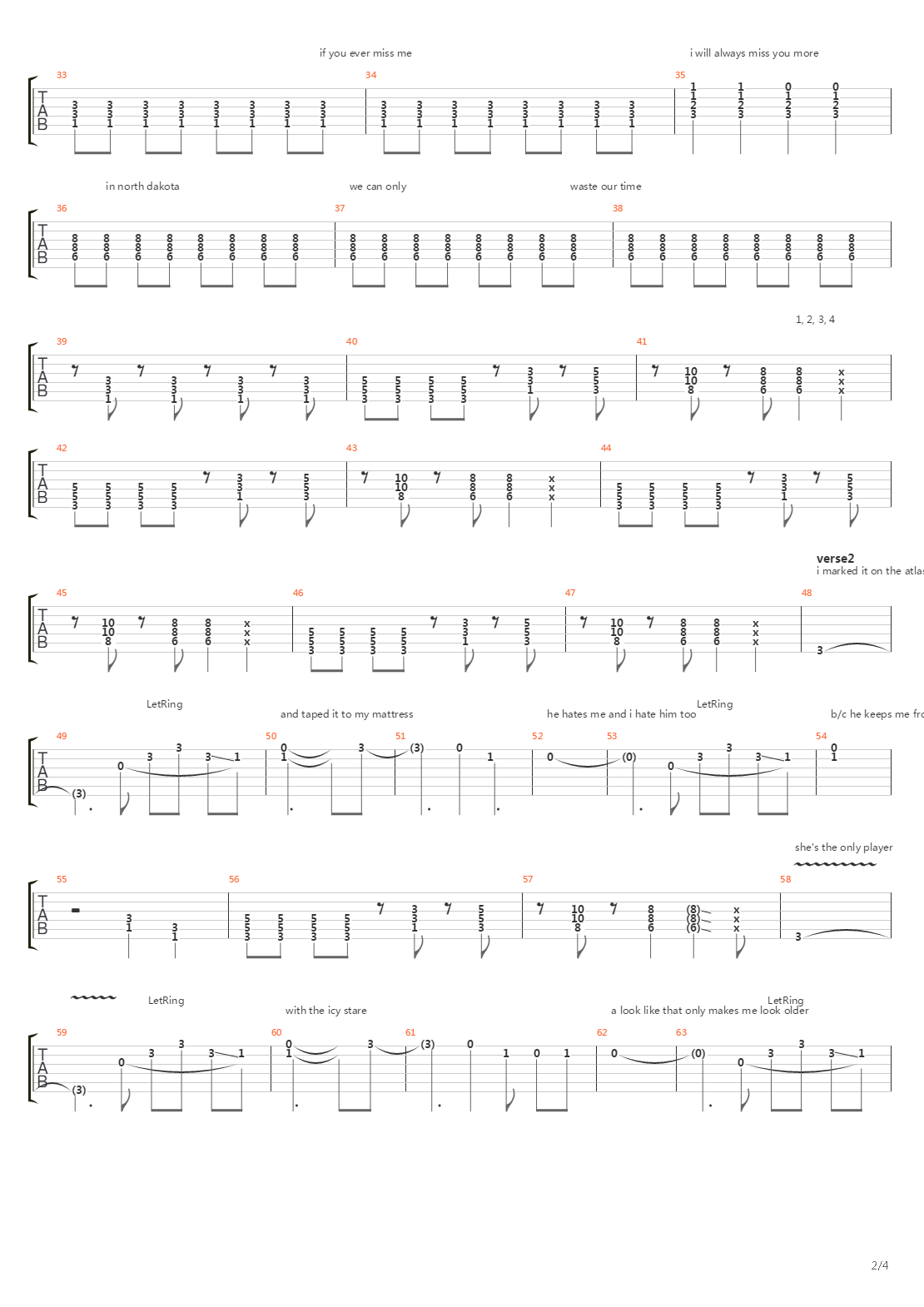 North Dakota吉他谱
