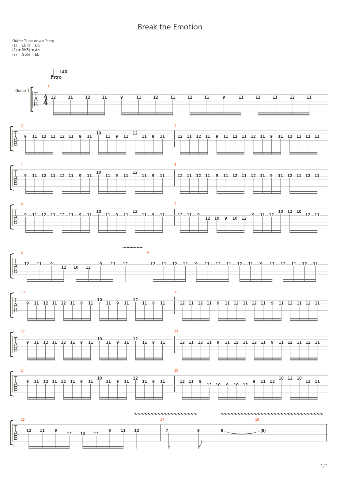 Break The Emotion吉他谱