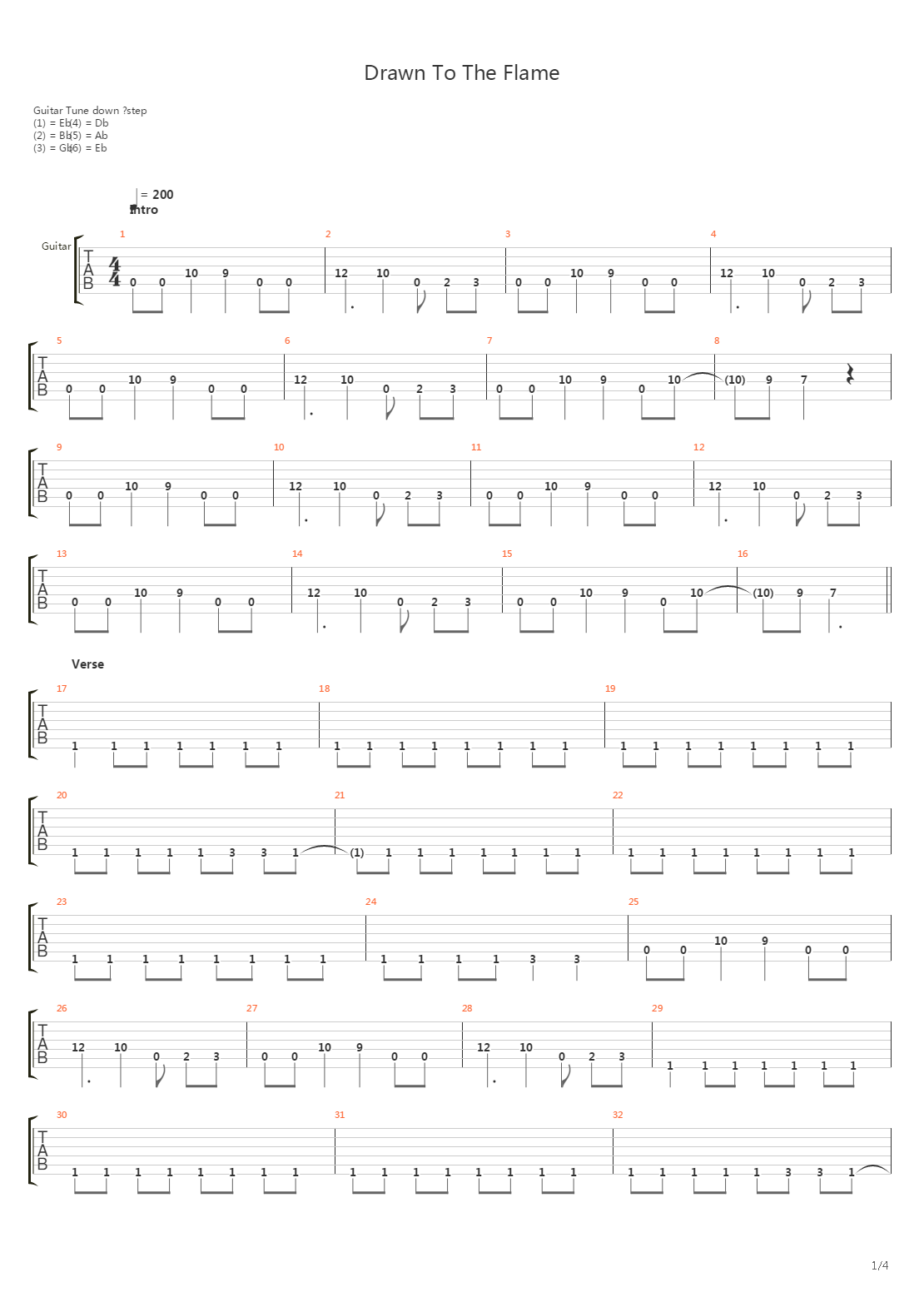 Drawn To The Flame吉他谱