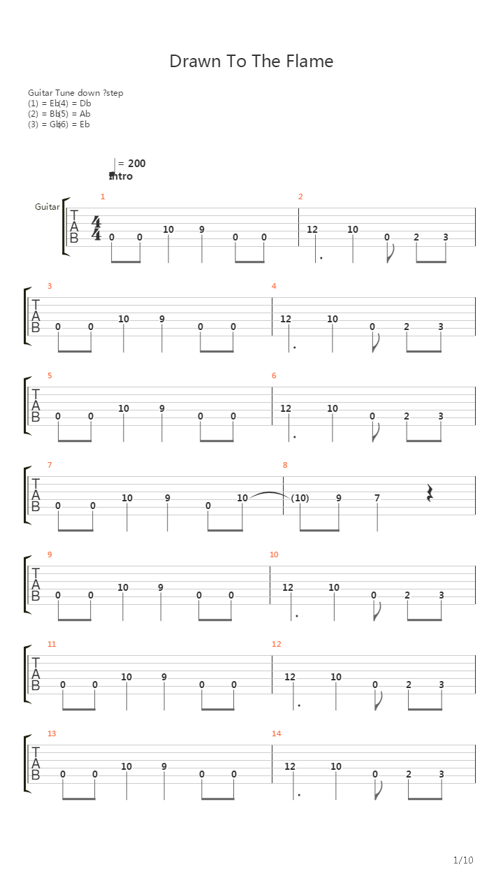 Drawn To The Flame吉他谱