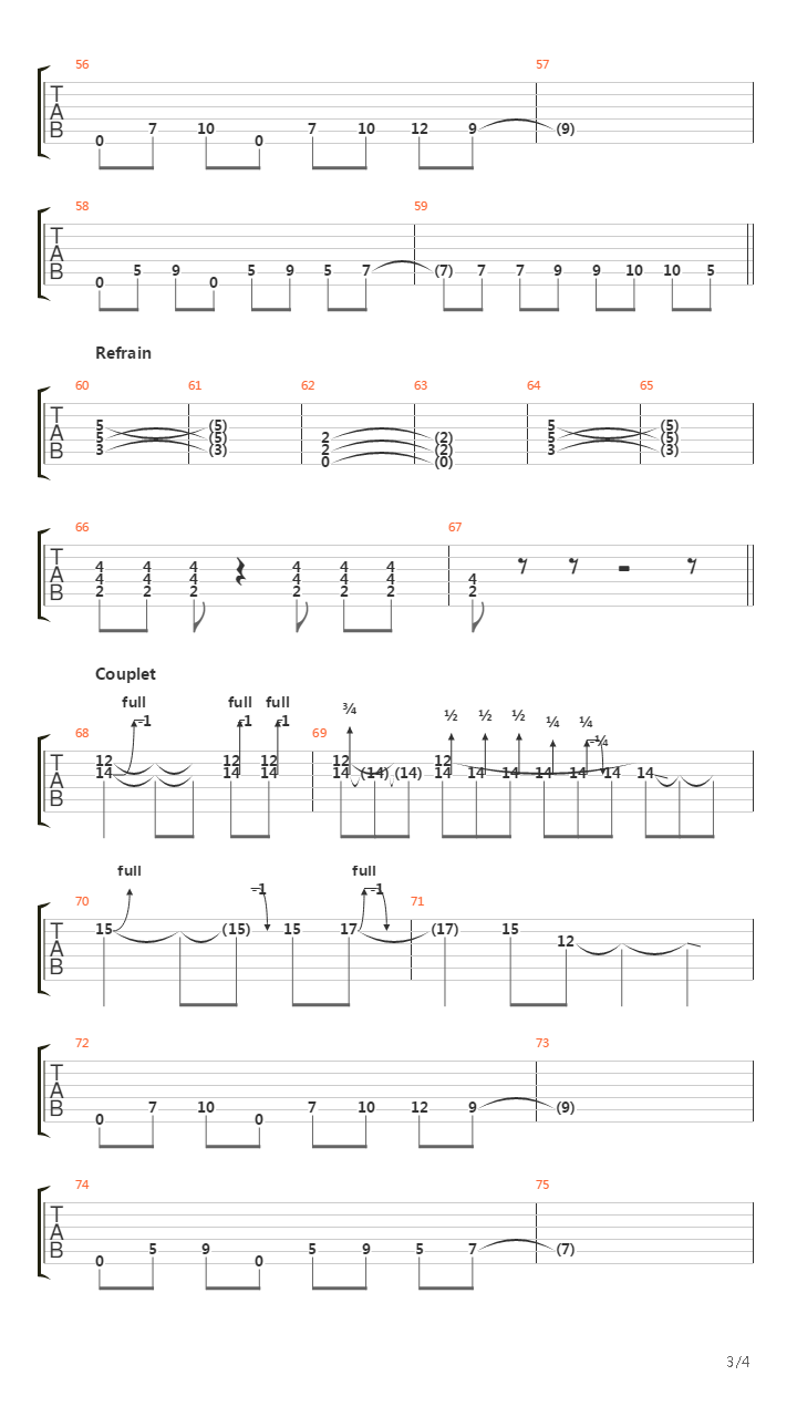 Suffering Song吉他谱