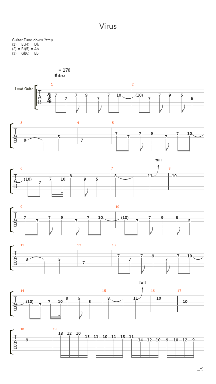 Virus吉他谱