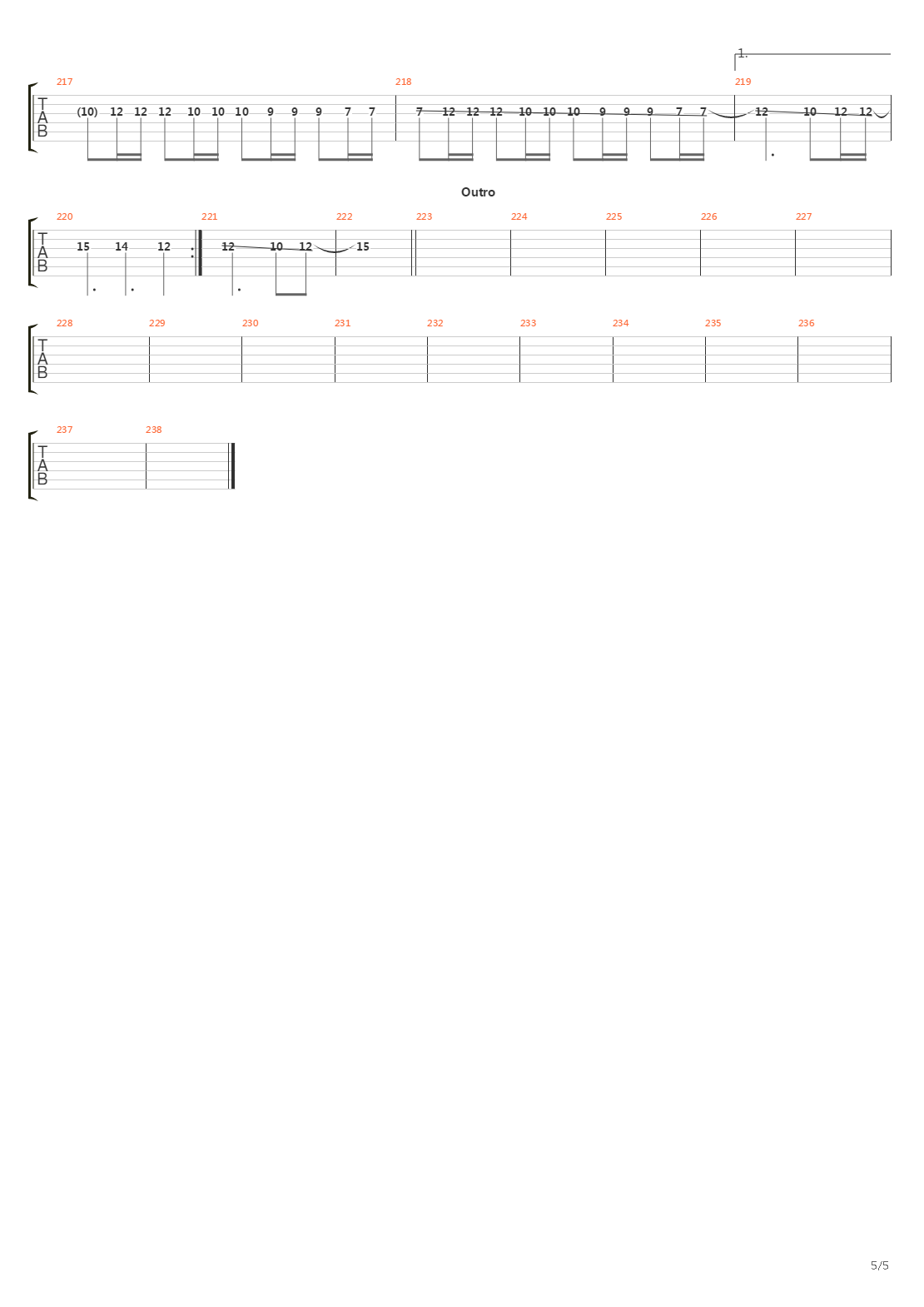 Years Of Silence吉他谱