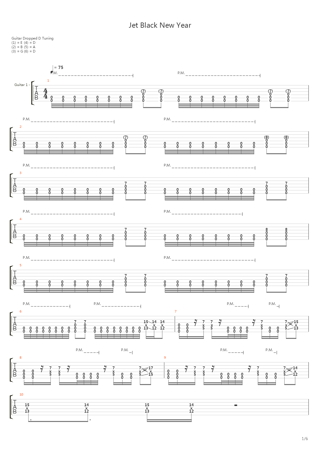 Jet Black New Year吉他谱