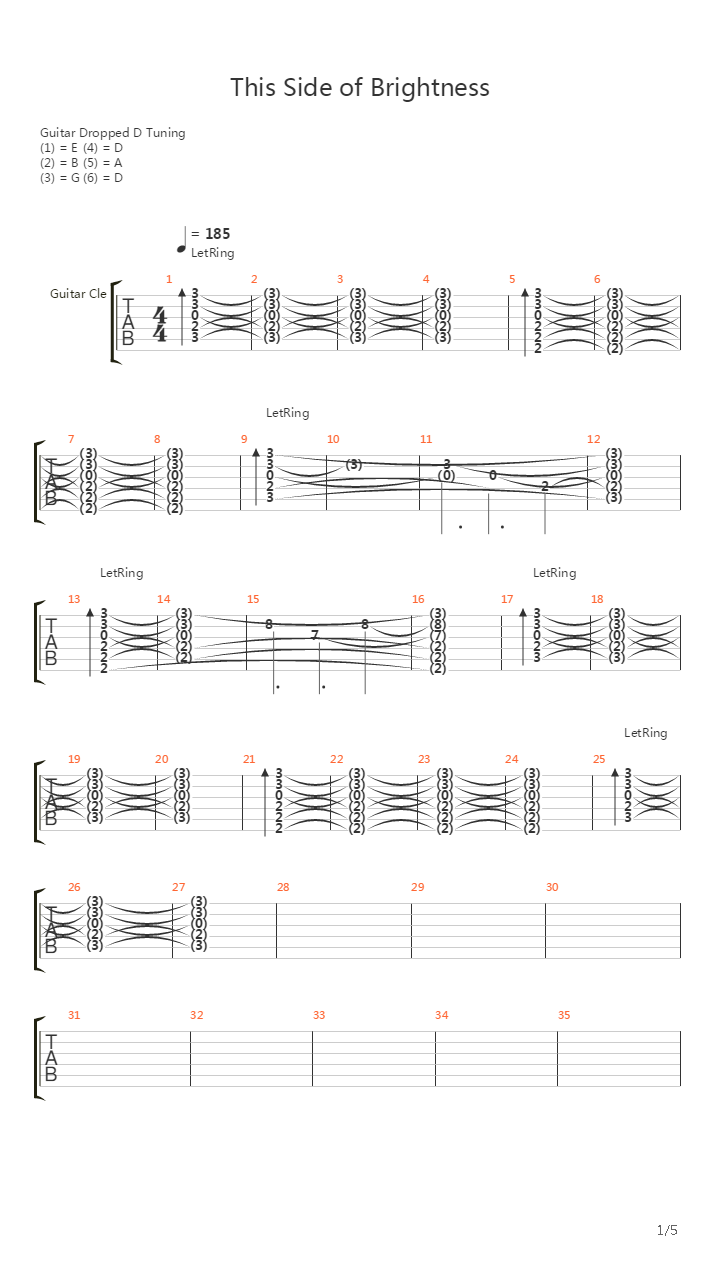 This Side Of Brightness吉他谱