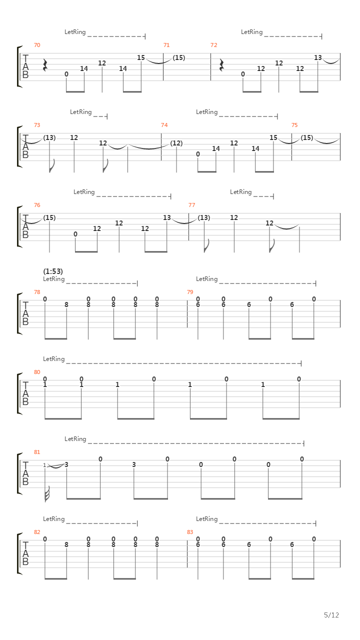 Understanding In A Car Crash吉他谱