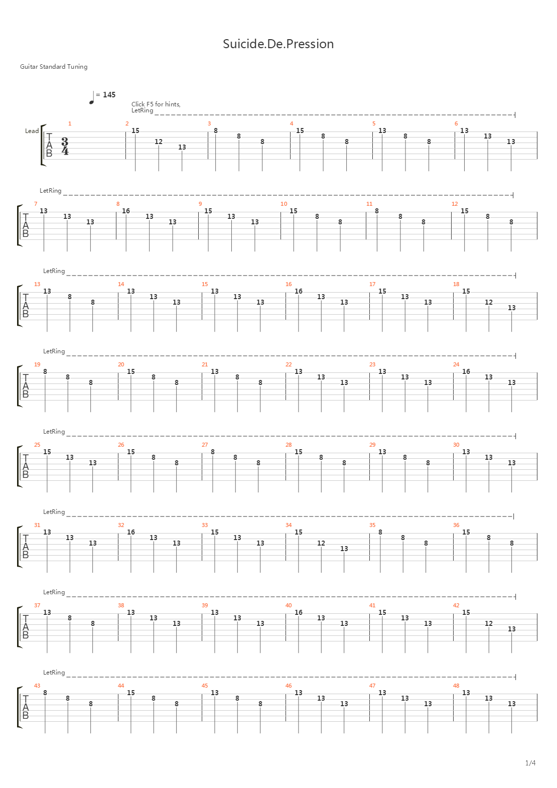Suicidepression吉他谱