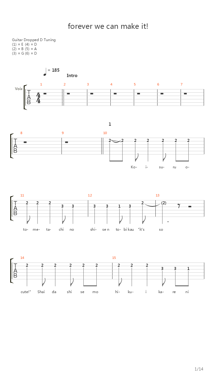 Forever We Can Make It吉他谱