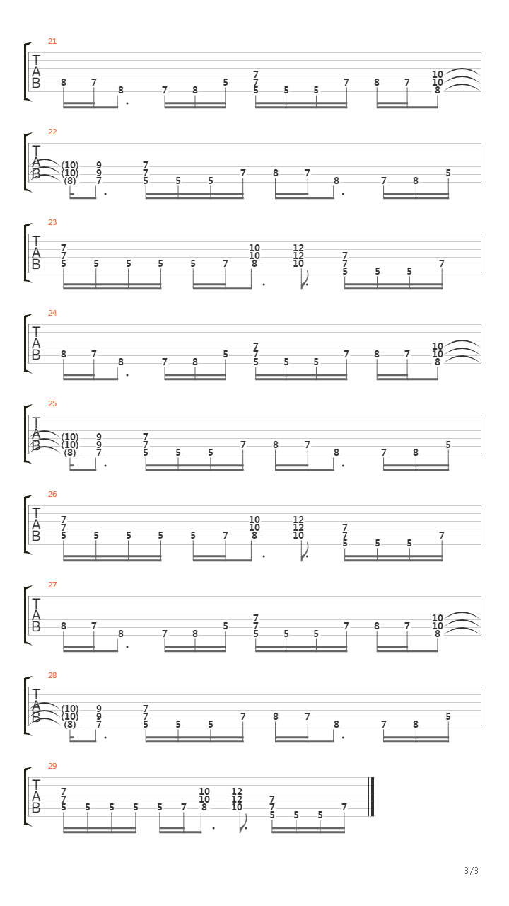 Ways Of A Parasite吉他谱