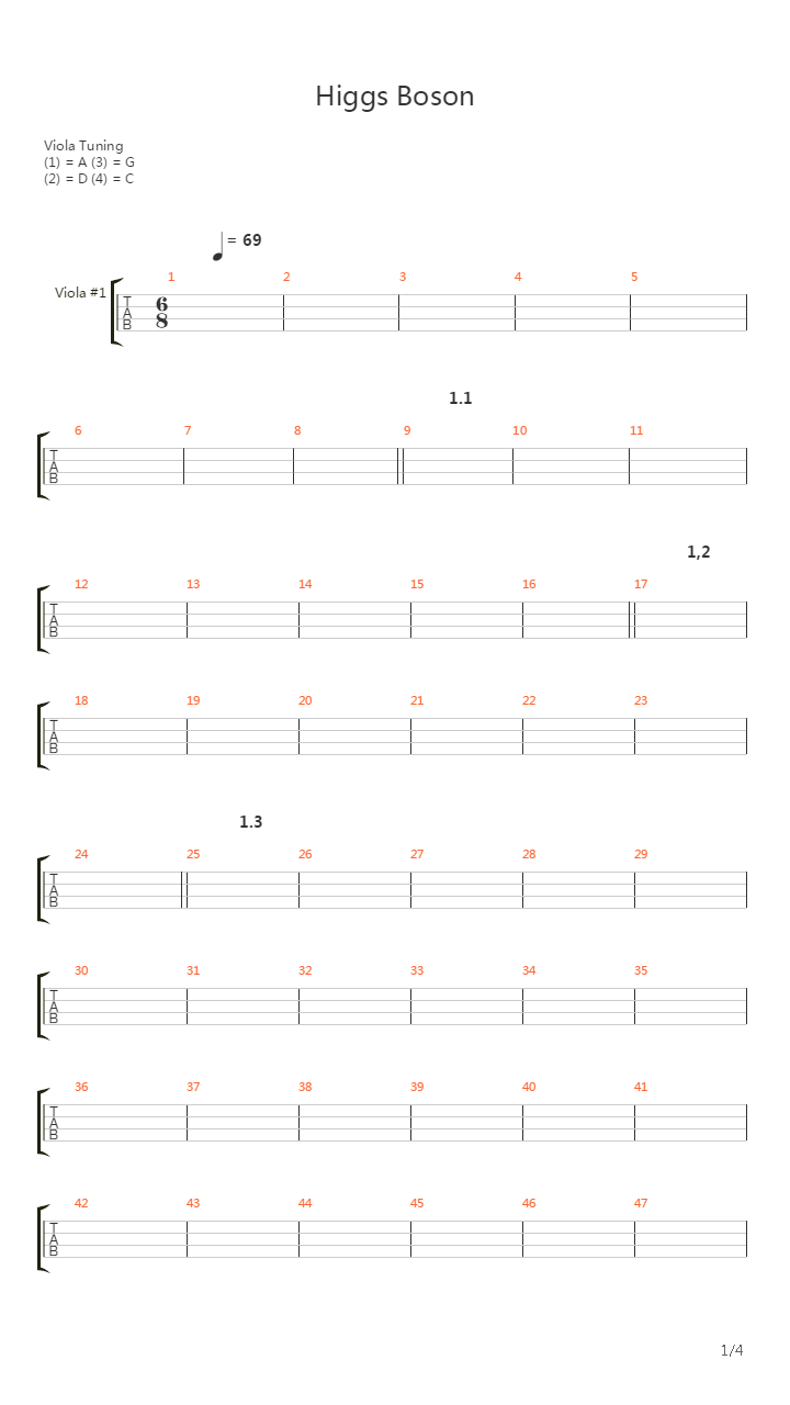 Higgs Boson吉他谱