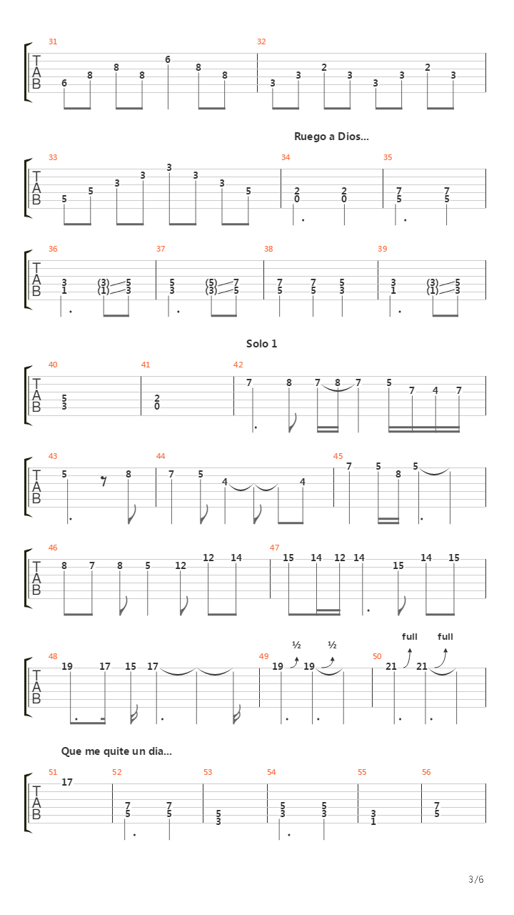 La Mano De Dios吉他谱